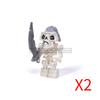 MOC Halloween Building Blocks Skeleton Army Knight Figures Flame Horse Medieval Vampire Furniture Assembly DIY Bricks Toys Gifts
