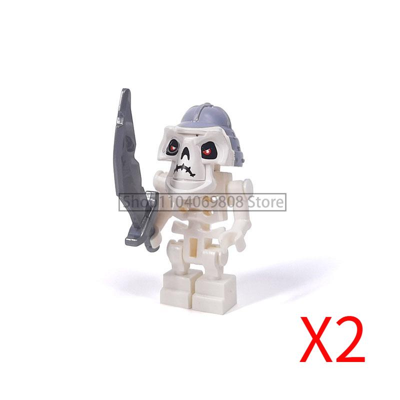 MOC Halloween Building Blocks Skeleton Army Knight Figures Flame Horse Medieval Vampire Furniture Assembly DIY Bricks Toys Gifts