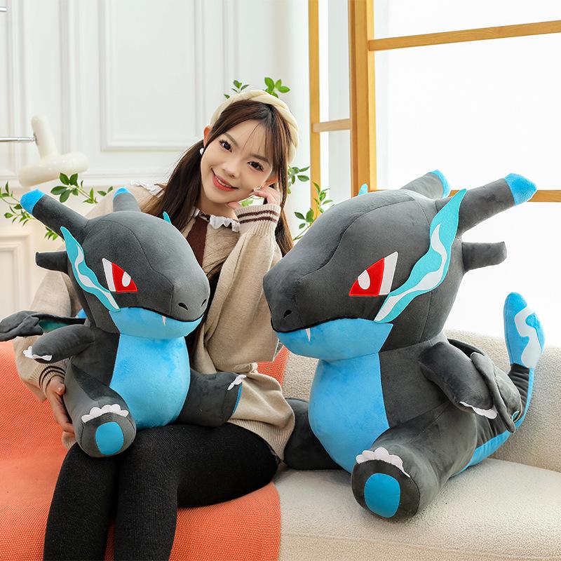 Pokémon Fire-breathing Dragon Plush Doll Pokémon Black Fire Dragon Doll Ragdoll