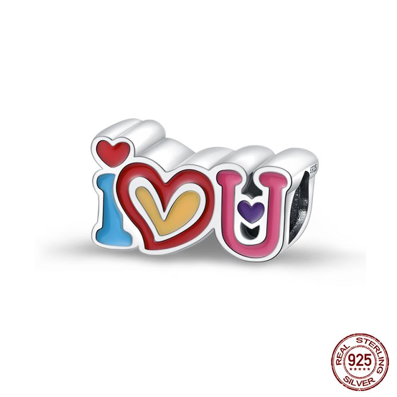 Copper Romantic Couple Rose Valentine'S Day Charms Beads Fit Qikaola Original Bracelets Fine Diy Jewelry Gifts