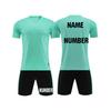 (Green Custom, 3XS Height 120-130CM) Football Jerseys Sets Men Sports Soccer Jersey Survetement Football Uniforms Women Soccer Training Suit