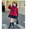 Girls Dresses Kids Long Sleeve Turn-down Collar Princess Dress Fashion Casual