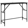 Console Table Black Oak Effect 100 X 32 X 75 Cm
