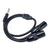 6.35mm Male Plug To Double XLR Cable Stereo Unbalanced Audible Converter Y Splitter Cord for Microphones DV Cameras