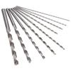 9Pcs Twist Drill Bit Extra Long High Speed Steel Drilling Tool Set Kit for Plastic Wood