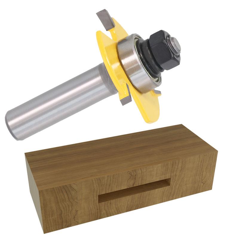 1 db keksz T-hornyos illesztési összeszerelő maró bit 6 mm 8 mm 12 mm 1/4 hüvelykes 1/2 hüvelykes szár famegmunkáló maró szerszámok