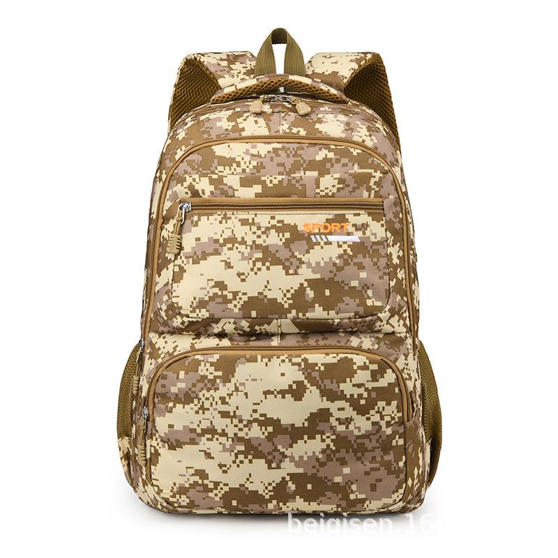 Backpack Men's New Camouflage Light Travel Backpack Trend Large Capacity Sports Outdoor Sports College Student School Bag