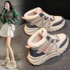 Thick-soled Fleece Dad Shoes for Women's Winter New High-top Casual Fleece Thickened Warm Cotton Sneakers Tide