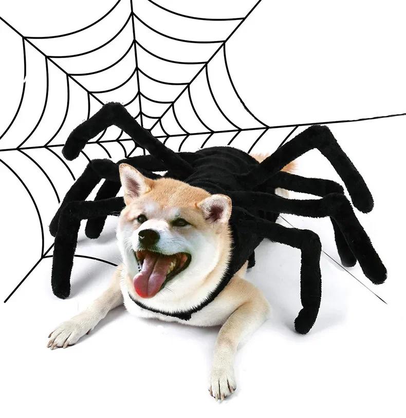 

Halloween Funny Spider Costume Creative Cat Dog Clothes for Small Medium-sized Dog Clothings Halloween Cosplay Pet Accessories XL чорний
