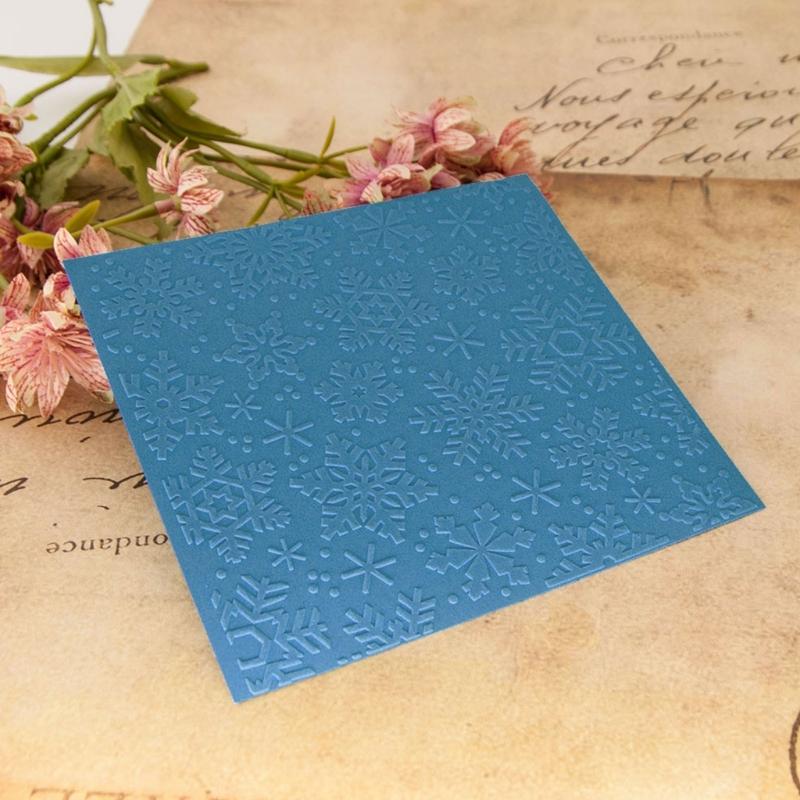Paper Embossing Folder Snowflake Pattern Embossing Stencils Textured Scrapbooking Templates for Kid Craft Card Making