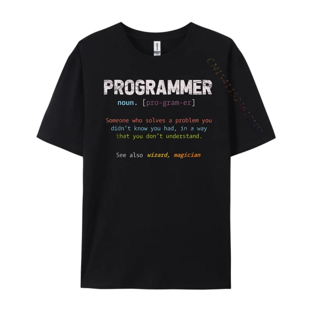 Funny Nerd Software Developer Program Definition Programmer Wholesale Tshirts 100 Pcs Adult Cotton T Shirt Men Printing