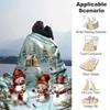 1pc Christmas Snowman Printing Lightweight Flannel Blanket, Comfortable and Warm Blanket, for Camping Sofa Bed and Couch Office, Gift