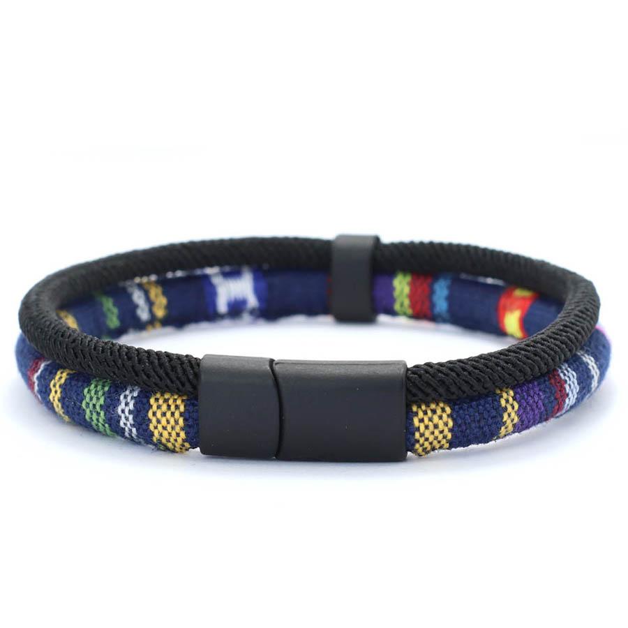 Stylish Tibetan Rope Bracelet Men 5 Colors Handmade Ethnic Wish Bangle Detachable Meditation Yoga Healing Fabric Braslet Pulsera
