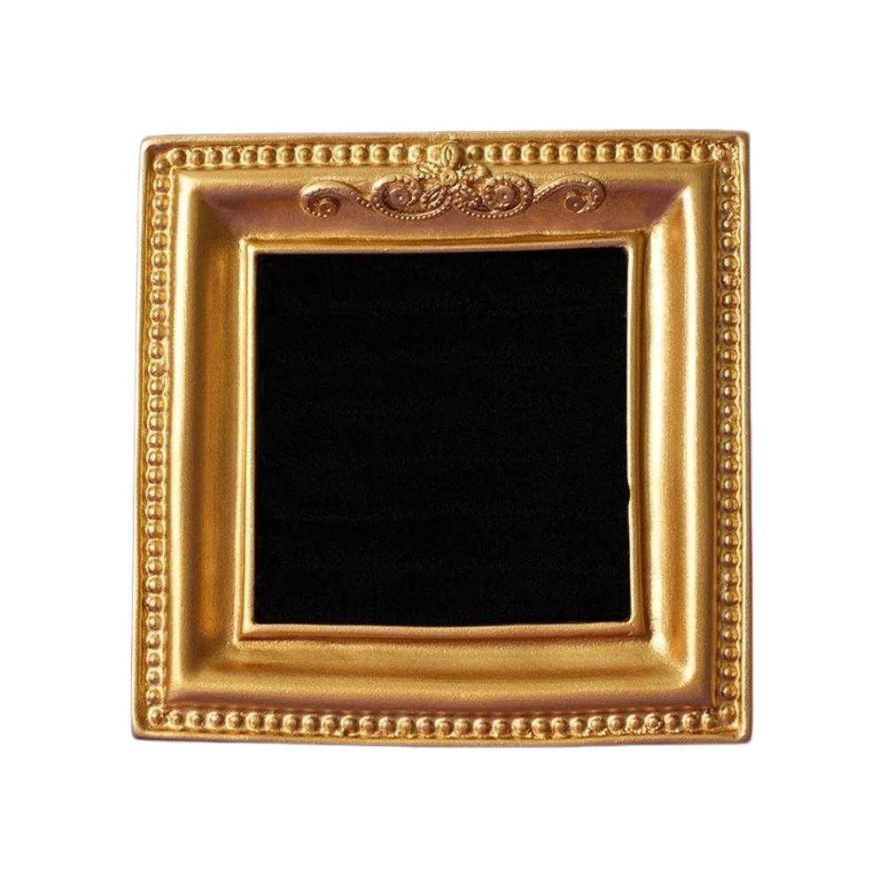 Vintage Gold Ring Display Stand Velvet Organizer Jewelry Display Rack  Wedding & Birthday Gifts