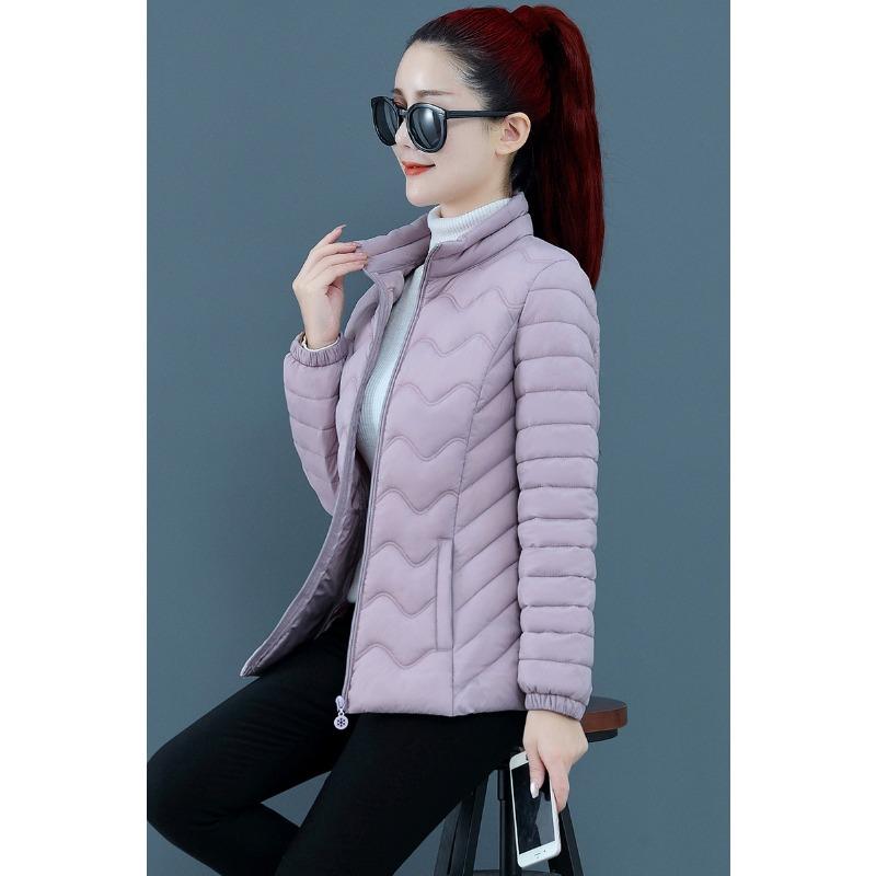 

Женская короткая хлопковая одежда, новые модные хлопковые куртки, пух-хлопок, легкие и облегающие теплые хлопковые куртки. 6XL лаванды фиолетового