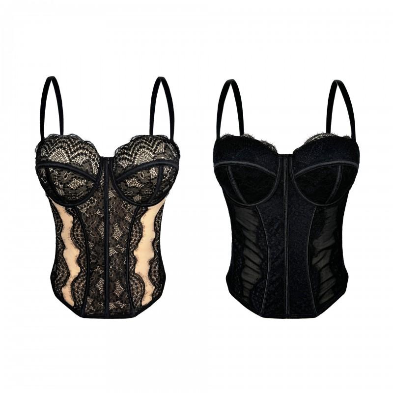 Sexy Lace Corset Bustier Sleeveless Crop Top Slim Fit Party Clubwear Women