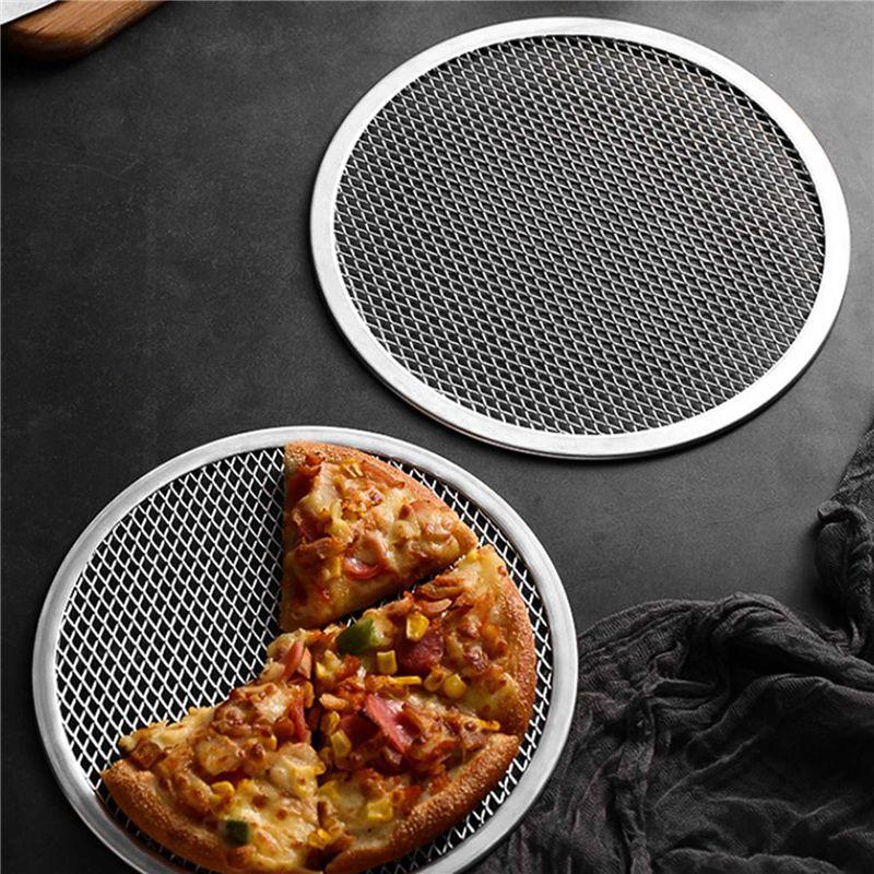 BHBD-2Pcs 9Inch Aluminum Seamless Rim Pizza Baking Screen - Perfect Crisp Enhanced Airflow 1