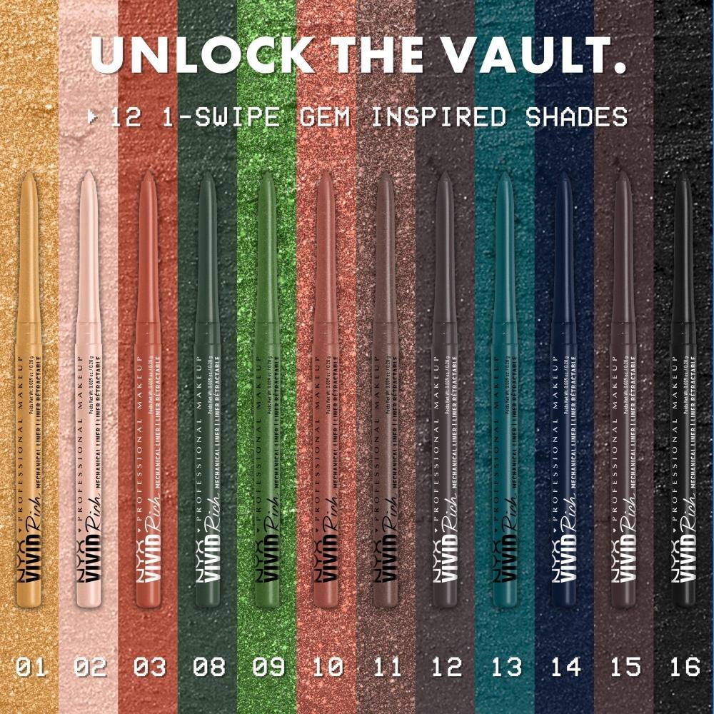 Nyx Professional Makeup Einziehbarer Vivid Rich Mechanischer Eyeliner-Stift 0,009 oz