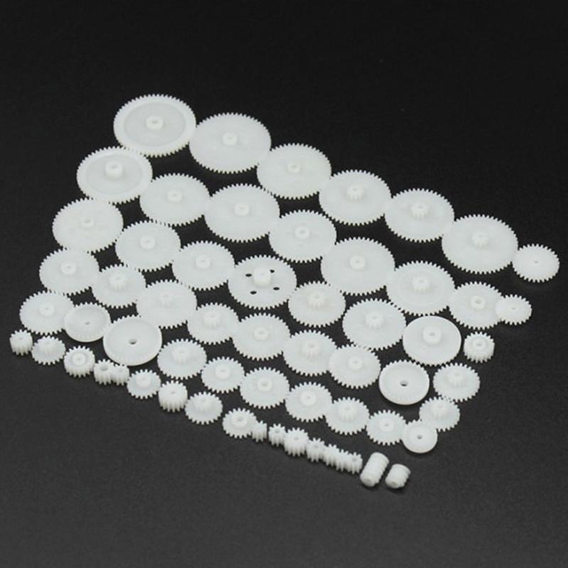 58Pcs/Set Diy Model Motor Gear Kit 0.5 Modulus Plastic Gear Pack Set, Diy Toys