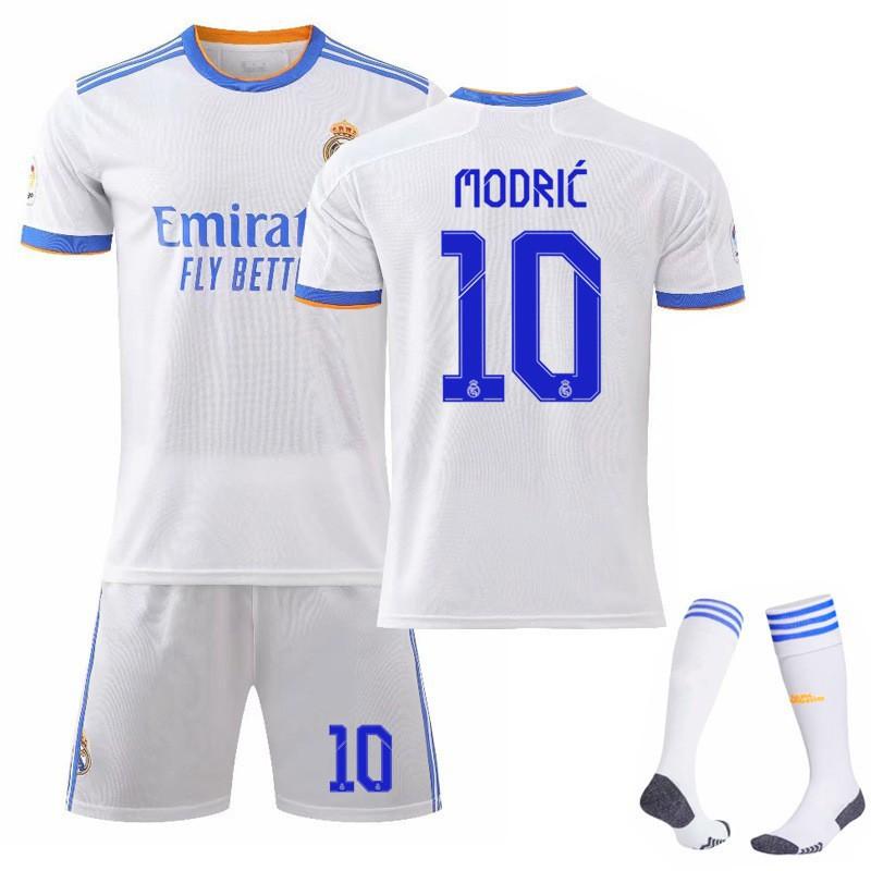 21-22 Home White 9 Benzema 10 Modric 7C Ronaldo Jersey 20 Vinicius Football