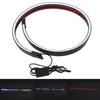 Carbon Fibre Style Rear Trunk Spoiler Lip LED Colorful Spoiler Wing Universal Car Modification
