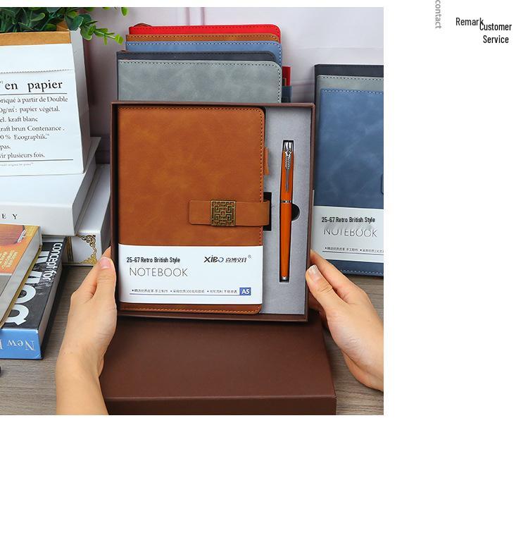 Özel Logolu İş Defteri Hediye Seti - Kalın Dokulu Kapaklı İki veya Üç Parçalı