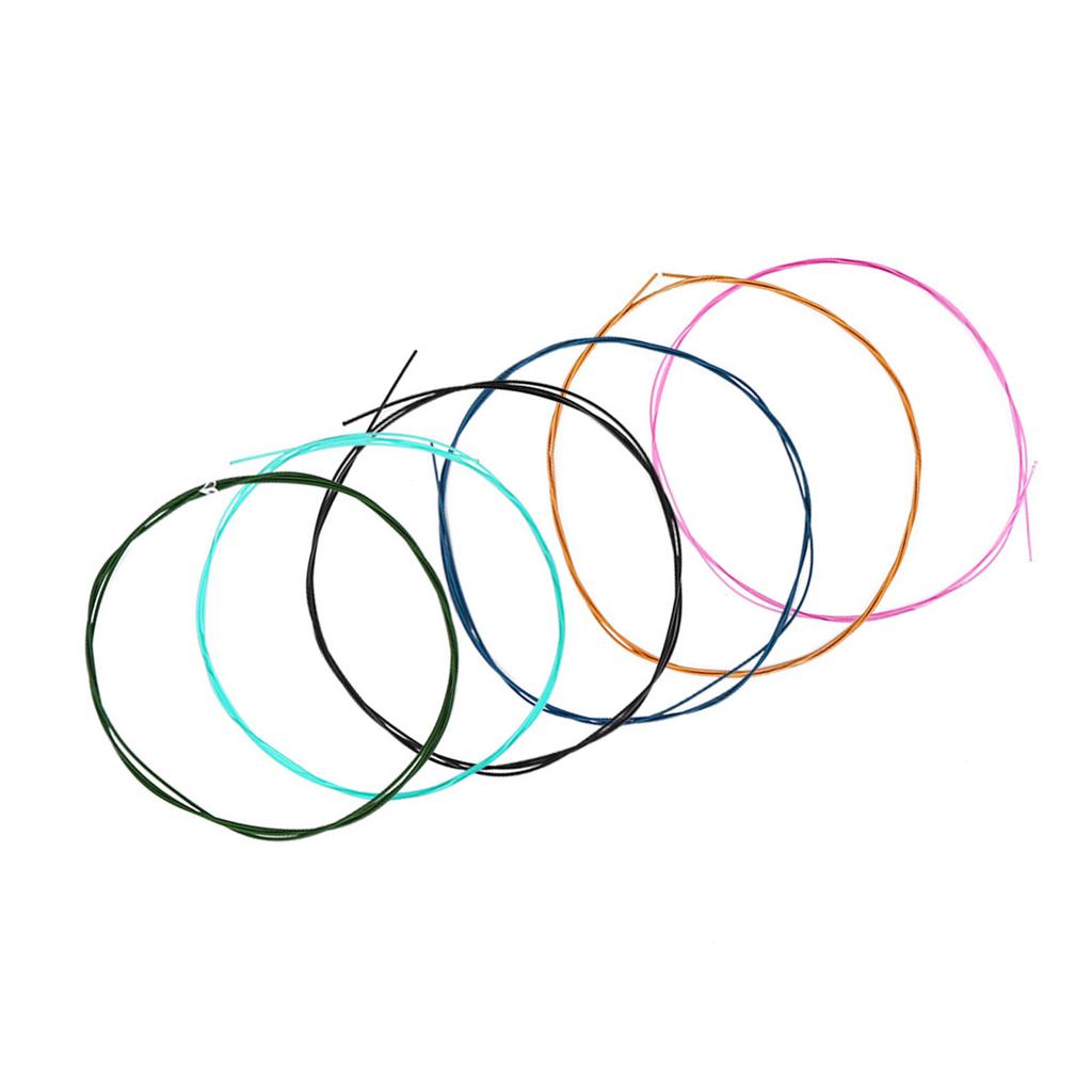 6Pcs Set Colorful Normal Tension Alloy Nylon String for Classical Guitar