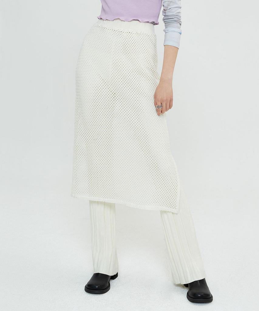 Sperone Woman Crochet Skirt (Ivory)