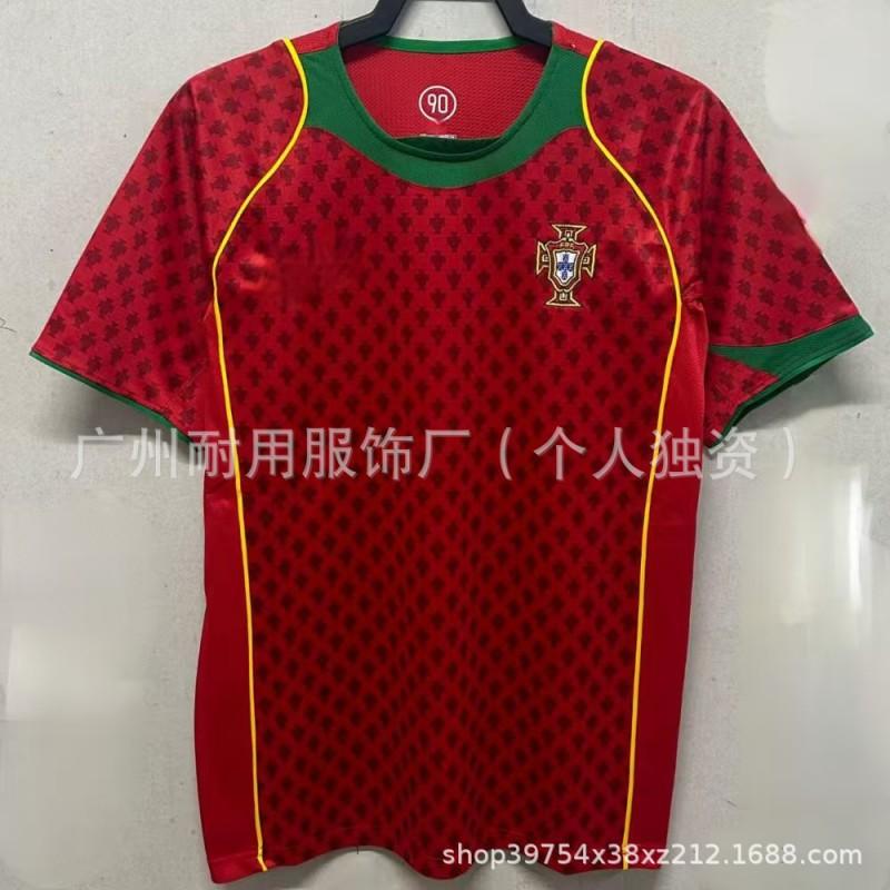 Retro Portugal Jerseys Commemorative Version No. 7 17 C Ronaldo Football Uniform Classic