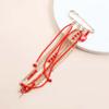 2026 Broche Lunghe Trendy con Perline di Cristallo Rosse per Donna Pin Metallico Irregolare Geometrico per Colletto di Camicia, Revers, Abito Accessori