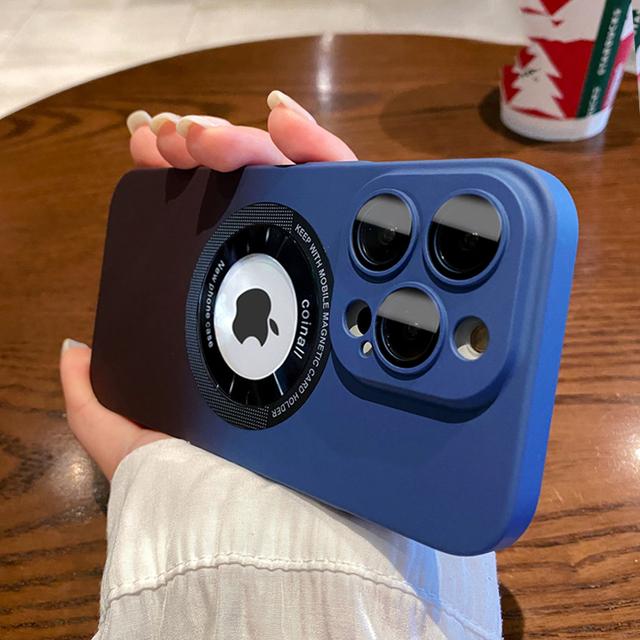 

Силиконовый чехол с градиентом для телефона с беспроводной зарядкой для Iphone 11 12 13 14 Pro Max 14plus 14pro, защитная крышка с магнитным логотипом и отверстием для объектива For iPhone 13