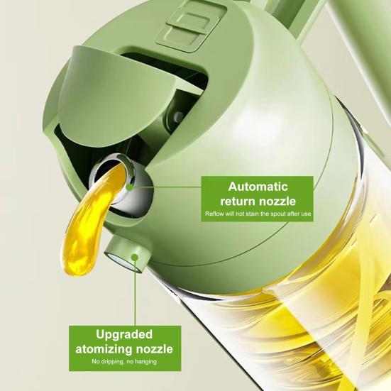Oil Sprayer Bottle for Kitchen 2 In 1 Glass Oil Dispenser