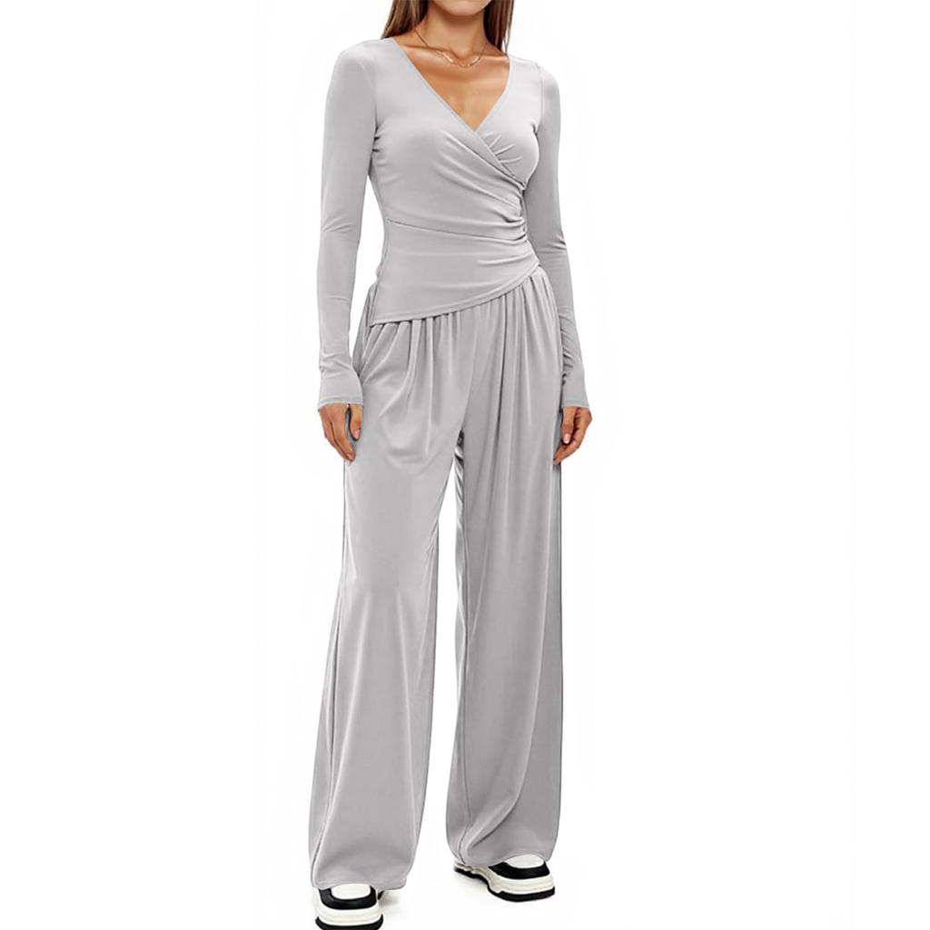 Two Piece Sets For Women Casual Loose Long Sleeve Shirts And High Waisted Drawstring Shorts Tracksuit Fall Outfits