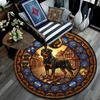 Bulldog Heritage Symbols Round Area Rug Under Office Chairs Bedroom Living Room Home Decor