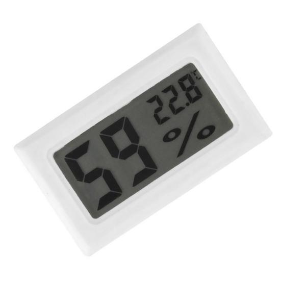 Thermo-Hygrometer Embedded Shell Digital LCD Display ABS Temperature Sensor Humidity Meter Office