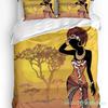 Africa Silhouette Elephant Giraffe Duvet Cover 3pcs Bedding Set Home Textile Quilt Cover Pillowcases Room Bedding Set No Sheet