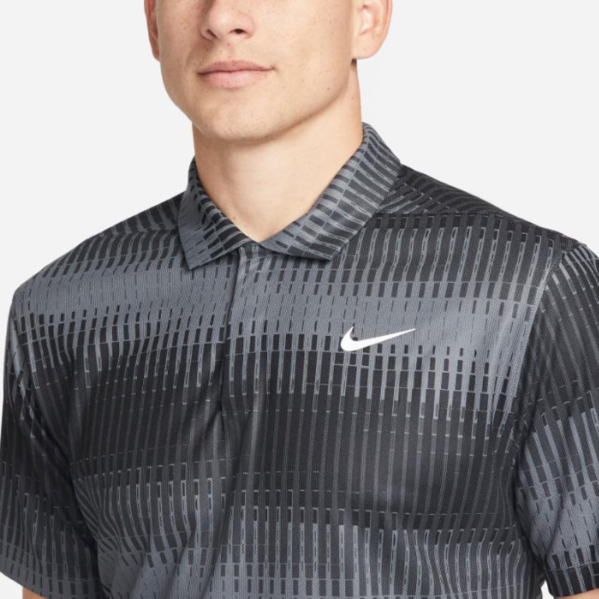 Nike Dri-FIT Gradient Stripe Logo Print Short Sleeve Polo Shirt Men Polo Shirts Black DN2237-068