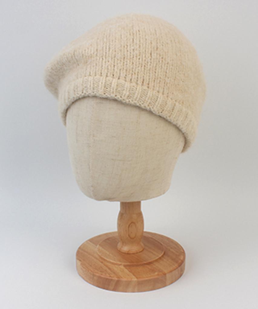 Yunibeosyeolkemiseuteuli Wool Beige Knit Beret Wool Beret
