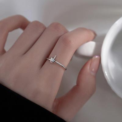 Finger Ring New Trend Hip Hop Punk Polished Slim Gift Minimalist Funny Middle Finger