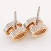 HERMES pop ash mini Piercing H-shaped Marong rasse Gurege lacquer/Rose Gold Plated 2g Women Used