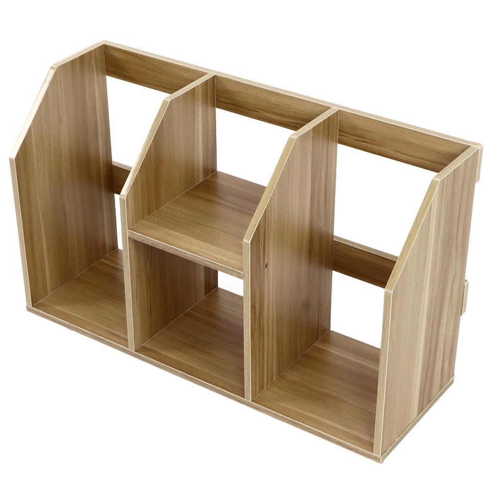 Schreibtisch-Bücherregal Mehrschichtiges Design Große Kapazität Kompakte Struktur Einfaches Holz-Bücherregal für Home-Office