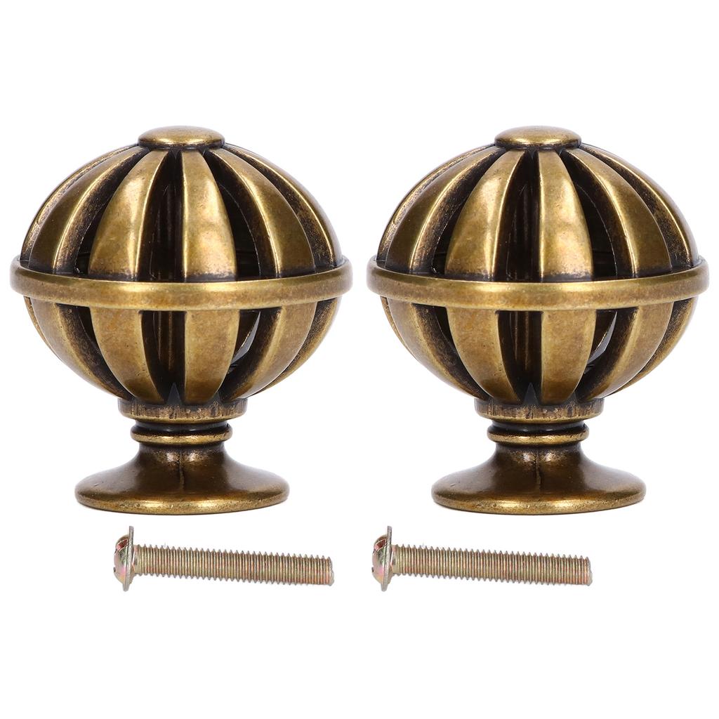 2Set Cabinet Knob Birdcage Hollow Closet Drawer Knob Zinc Alloy Wardrobe Knob for Home Decoration366 Birdcage Bronze