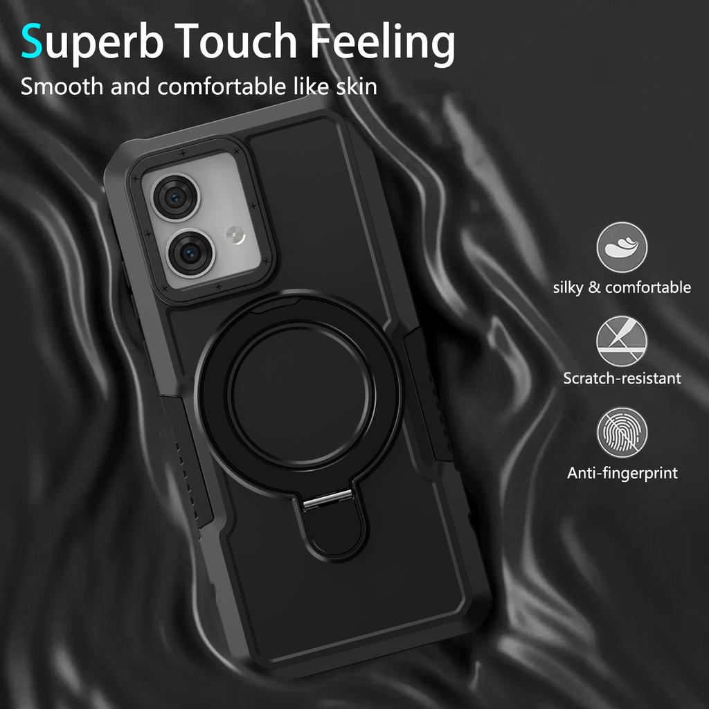 Para Motorola Moto G84 5G Capa TPU+PC Camada Dupla Suporte Capa de Telefone