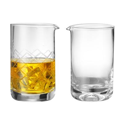 600ml Cocktail Mixing Glass Bartender Beaker Cocktail Stirring Glass with Thick Weighted Bottom Professional Bar Beaker