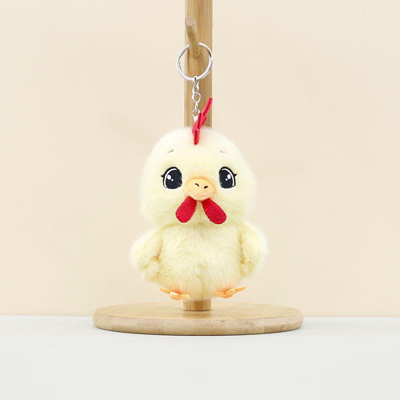 Adorable Plush Chicken Keychain Cute Cartoon Soft Toy Bag Charm Doll For Kids