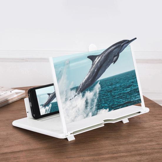 3D Telefonskjermforstørrer Sammenleggbar Mobiltelefonforstørrerskjerm for Filmer Spill Universelt Stativ for Alle Telefoner