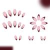 White Polkas Dot French Manicure False Nail Wine Red Almond Shaped Press On Nail 24PCS Durability Design Easy Application