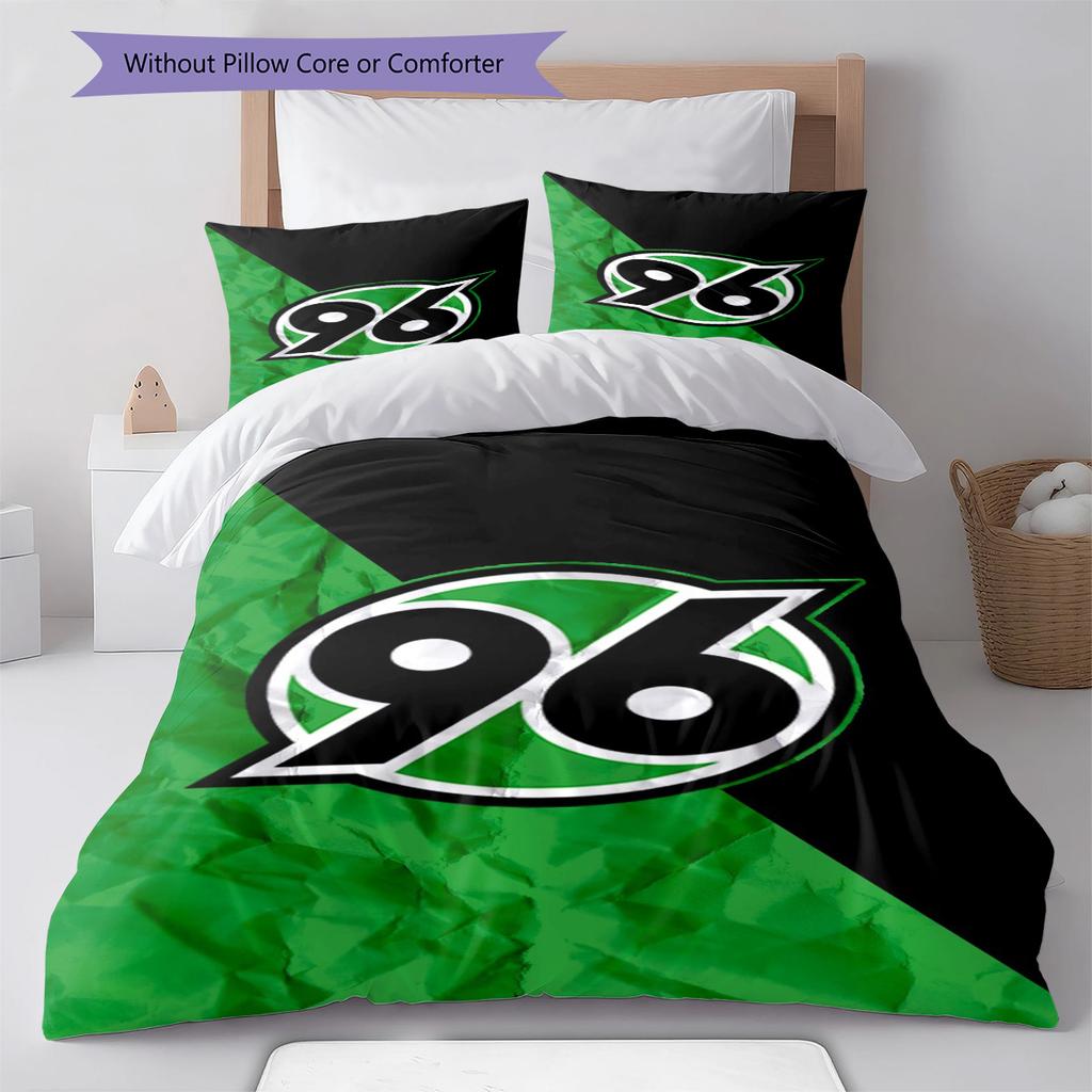 Hannover 96 Pattern Bedding Set Quilt Cover Pillowcase Home Decor Gift (1 * duvet cover + 2 * pillowcase, without core)
