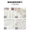 White skirt women's summer high-waisted A-shaped swinging umbrella skirt medium long tall organ lace fluffy skirt