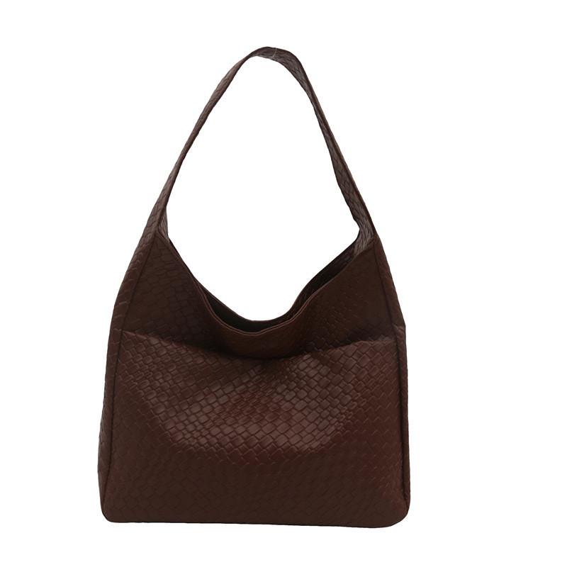 Stylish Large Capacity Women's Shoulder Tote Bag Retro Design In Black Brown Red White And Khaki